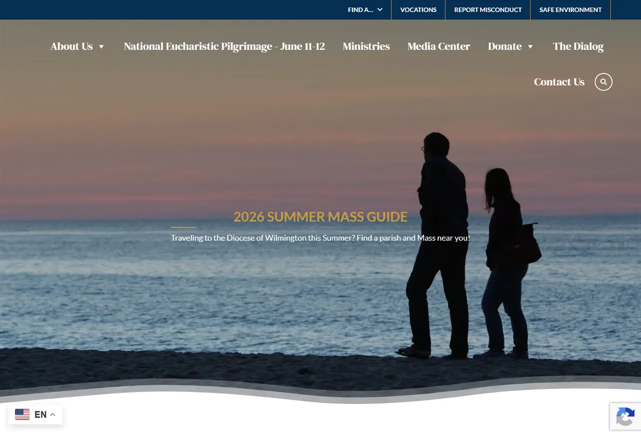 Live website preview from the Diocese of Wilmington project.